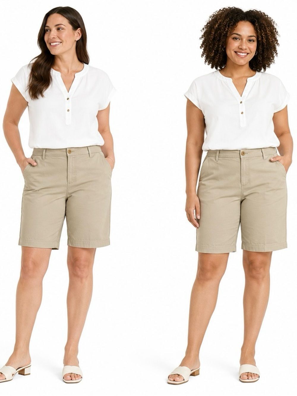 STYLUS Women's Tan Bermuda Shorts